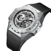 Reef Tiger Black Shark RGA6903-S 43mm Luxury Dive Skeleton Watch - NH70A Automatic Mechanical Movement Watches For Men